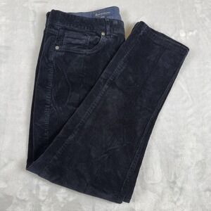 Brooks Brothers Corduroy Pants Womens Size 12 Blue Flat Front Chino Straight Leg